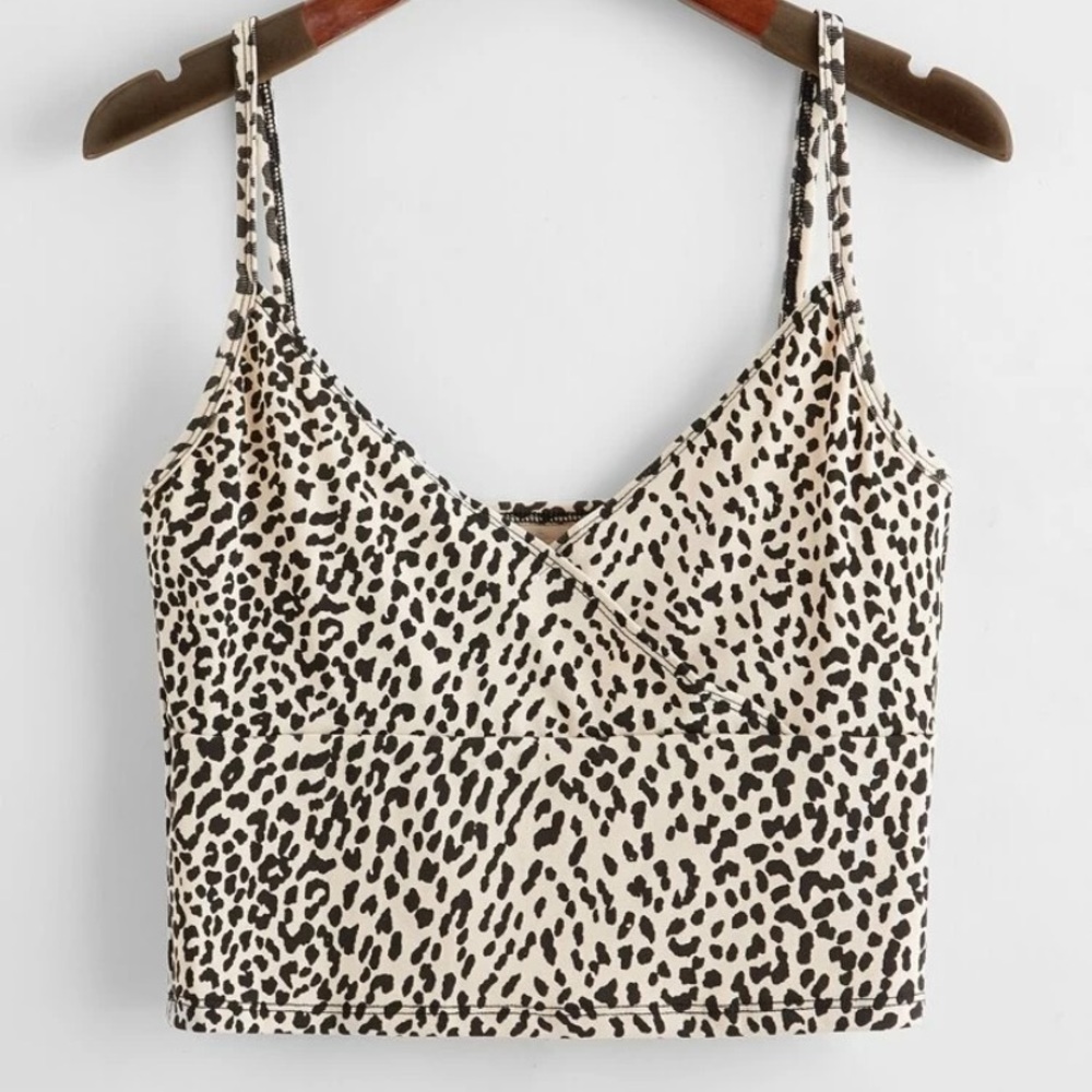 Small or Medium leopard crop cami